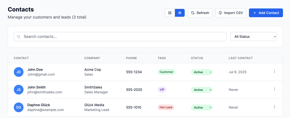 Powerful Contact Organization - Contact Management screenshot showing the interface and key features
