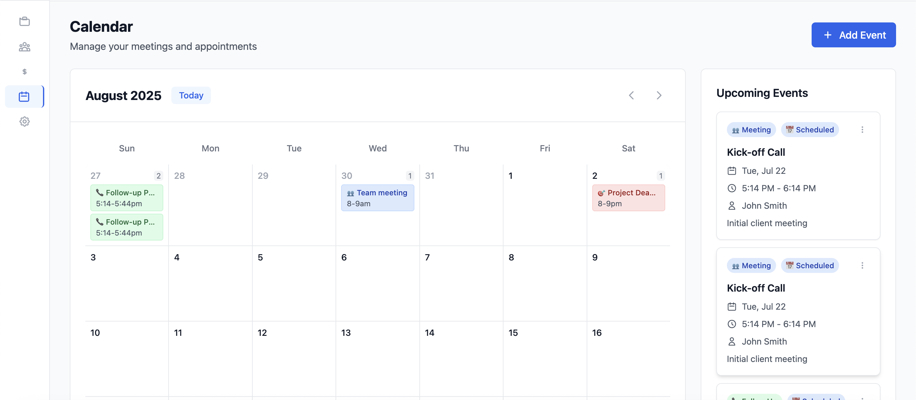 Calendar & Events